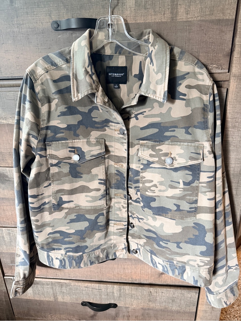 Liverpool Camo Jean Jacket - Green, Tan